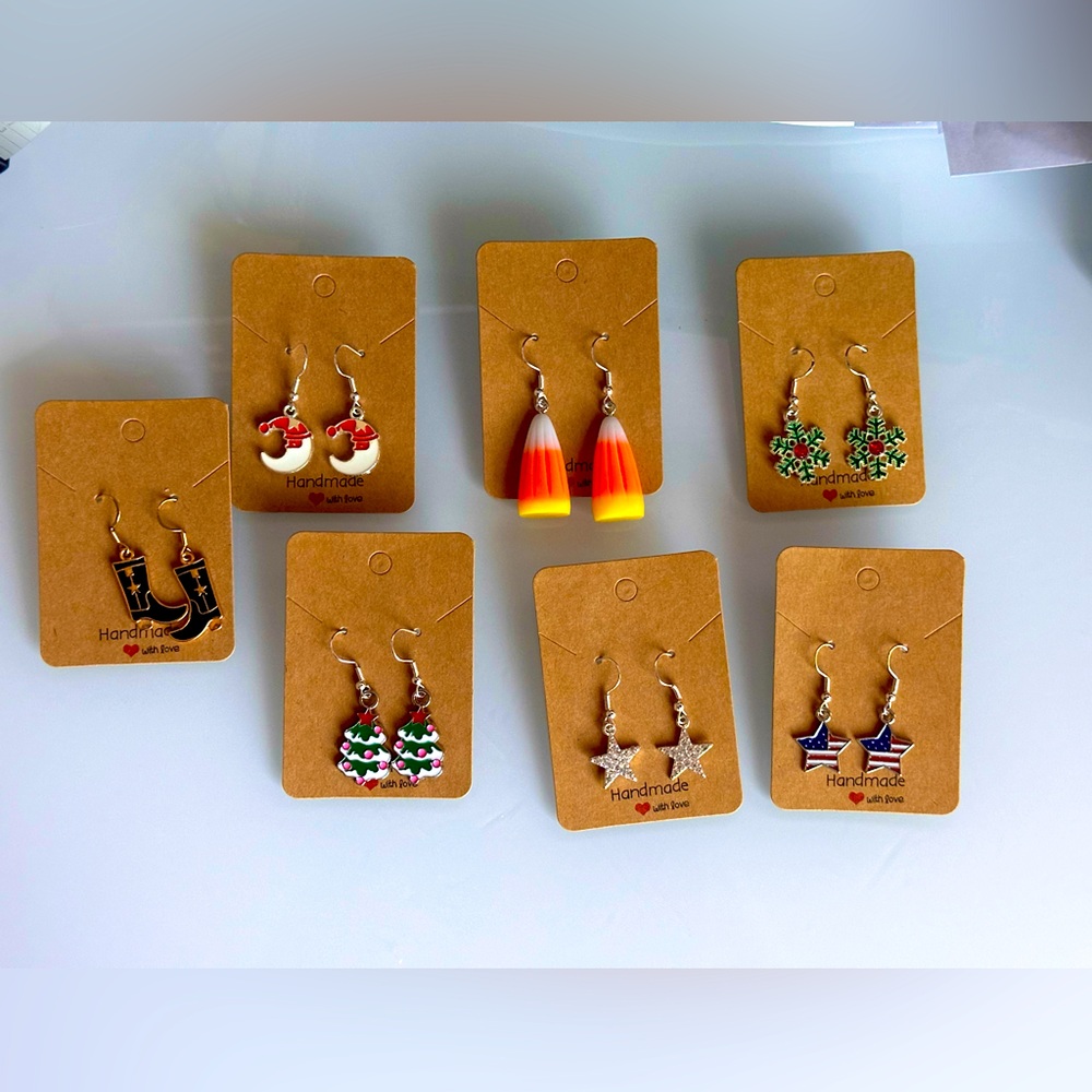 New handmade earrings with love.